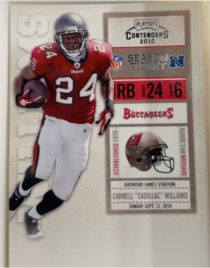 2010 Playoff Contenders #92 Carnell "Cadillac" Williams — front