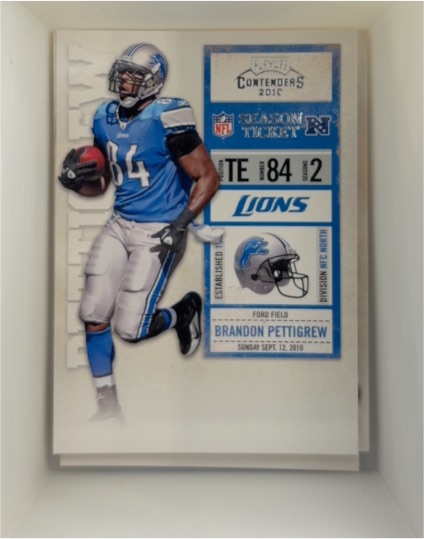 2010 Panini Playoff Contenders Season Ticket #2 Brandon Pettigrew — front