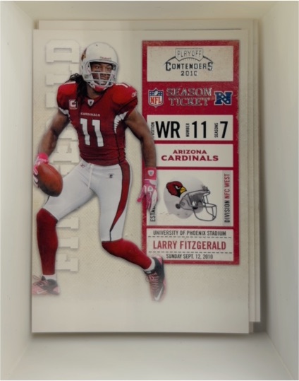 2010 Panini Playoff Contenders #001 Larry Fitzgerald — front