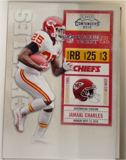 2010 Playoff Contenders #47 Jamaal Charles — front