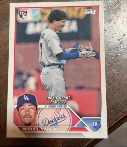 2023 Topps Update #US142 Miguel Vargas Rookie Debut — front
