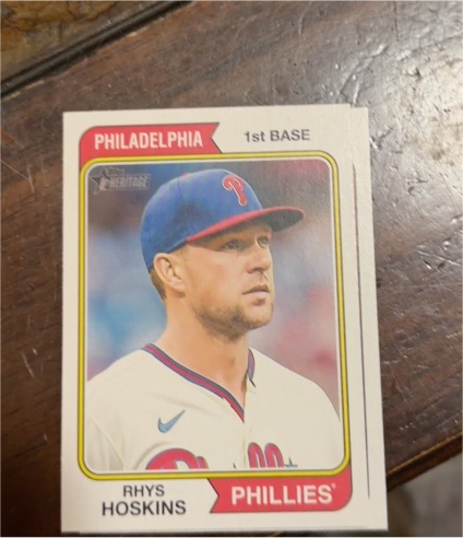2023 Topps Heritage #409 Rhys Hoskins — front