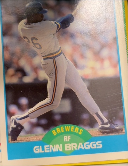 1989 Score #147 Glenn Braggs Milwaukee Brewers — front