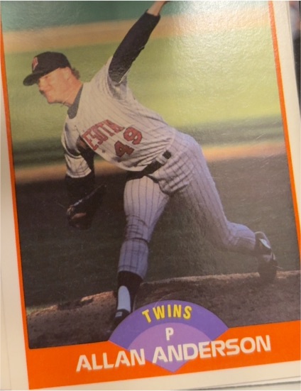 1989 Score Young Superstars #34 Allan Anderson — front