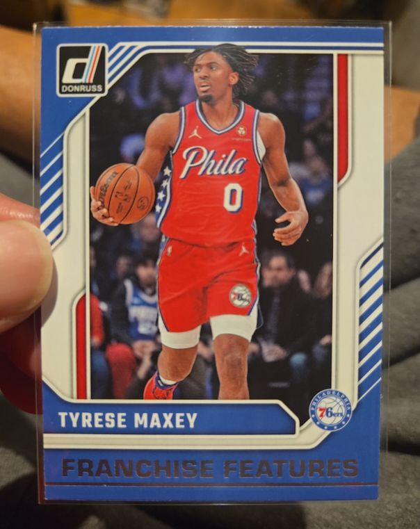 2024-25 Panini Donruss #1 Tyrese Maxey Franchise Features — front