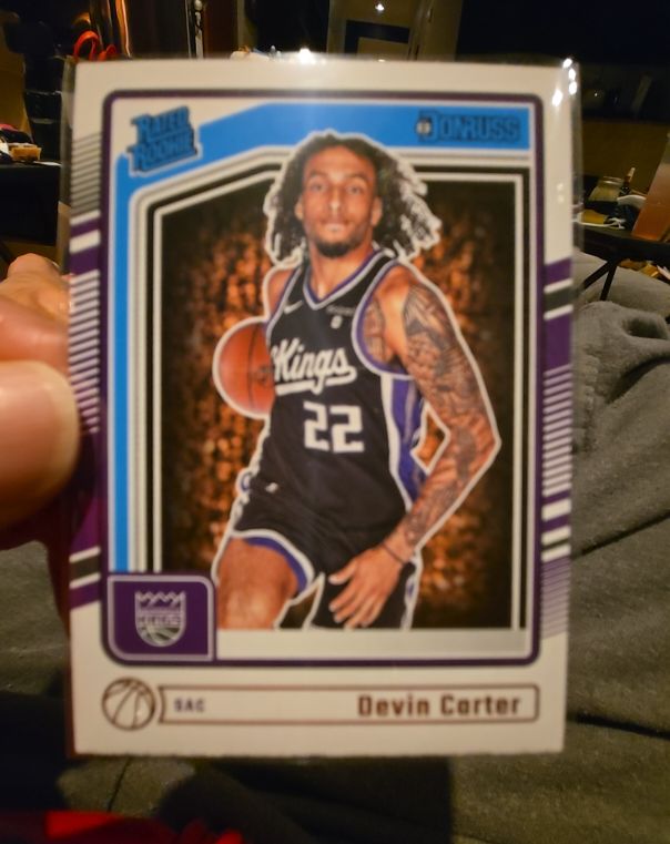 2024-25 Panini Donruss #210 Devin Carter Rated Rookie Sacramento Kings — front
