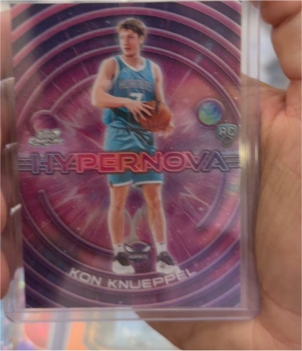 2025-26 Topps Chrome Cosmic #HN-19 Kon Knueppel Hypernova RC — front