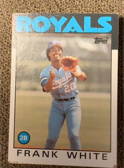 1986 Topps #215 Frank White — front