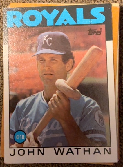 1986 Topps #128 John Wathan — front