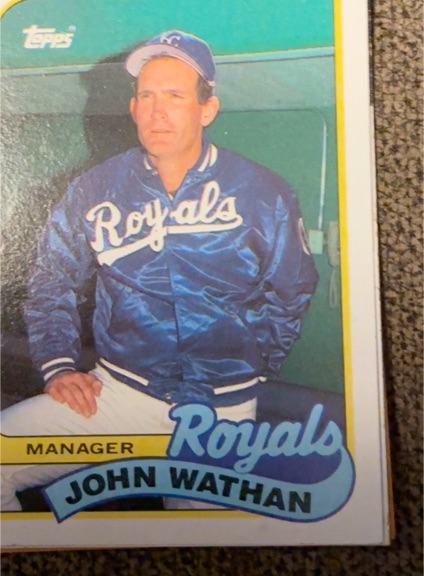 1989 Topps #374 John Wathan — front