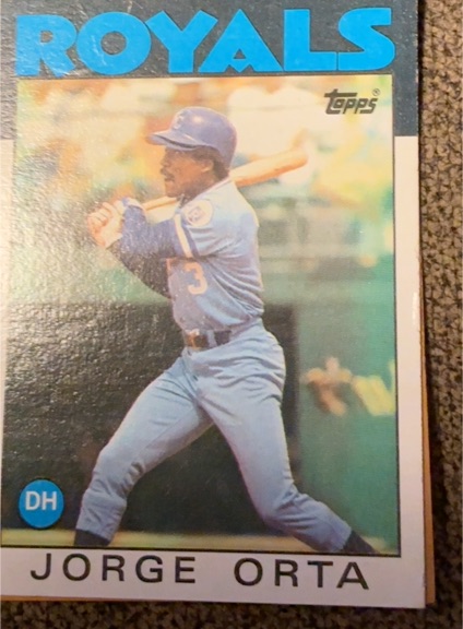 1986 Topps #541 Jorge Orta — front
