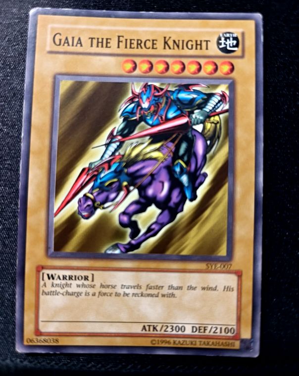 1996 Yu-Gi-Oh! SDY-007 Gaia the Fierce Knight — front