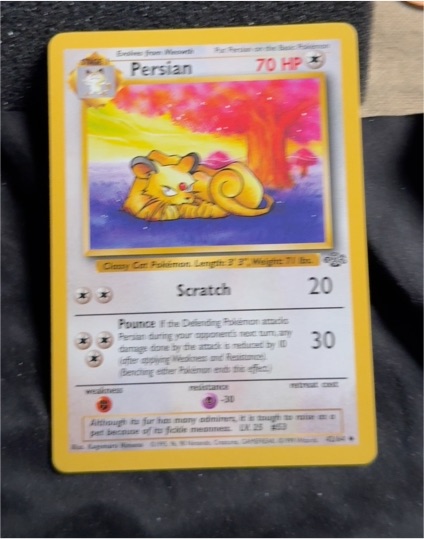 1999 Pokémon Jungle #42 Persian — front