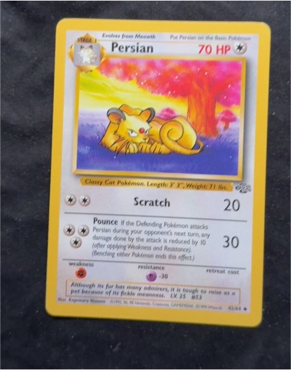1995 Pokémon Jungle #42 Persian — front