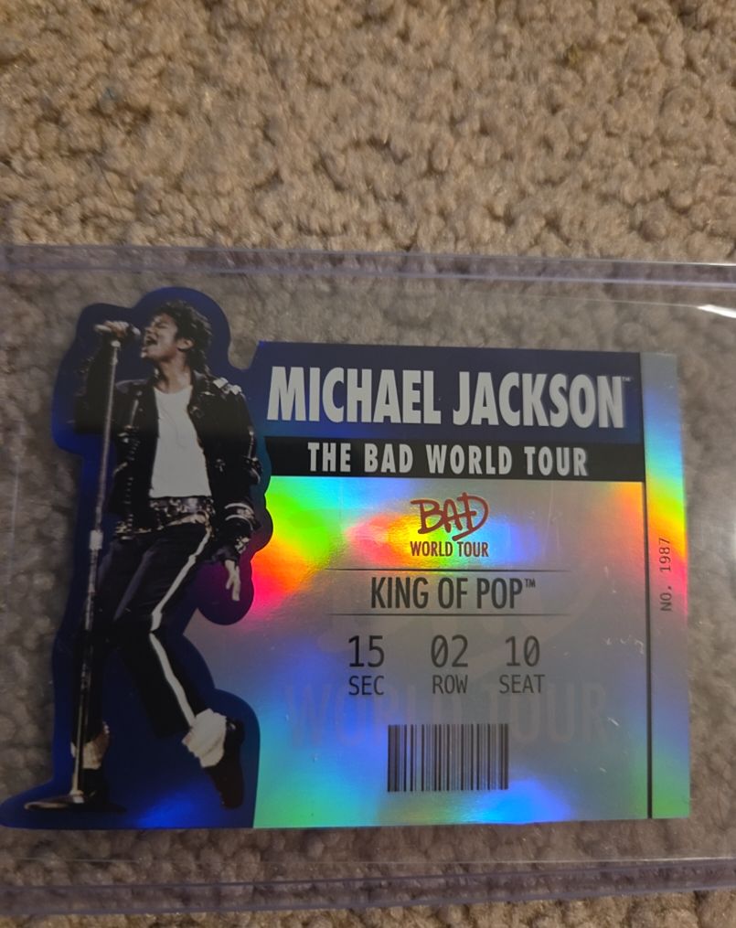 2025 Keepsake Michael Jackson Bad World Tour Die-cut Ticket Card #253 — front