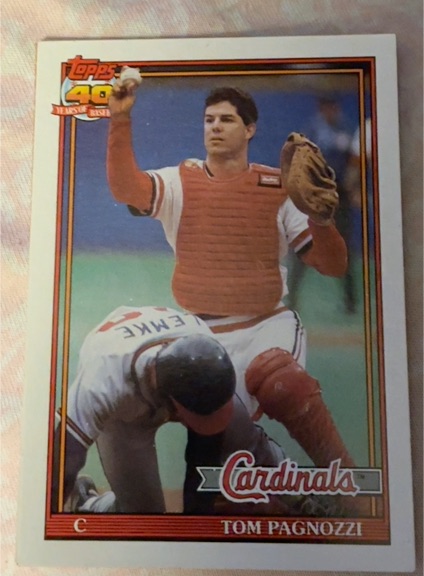 1991 Topps #308 Tom Pagnozzi — front