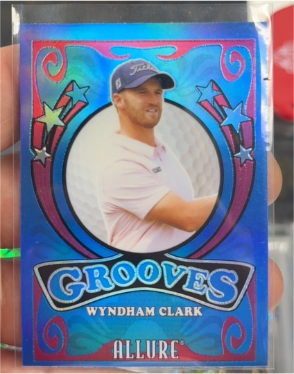 2026 Upper Deck Allure Golf #GV-6 Wyndham Clark Grooves Blue Parallel — front