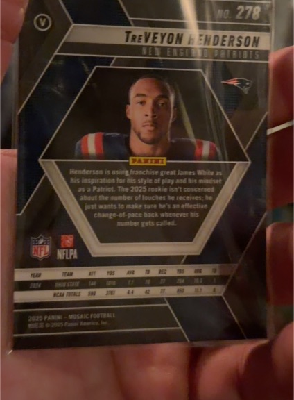 2025 Panini Mosaic #278 TreVeyon Henderson — front