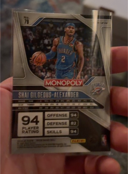 2024-25 Panini Prizm Monopoly #79 Shai Gilgeous-Alexander — front