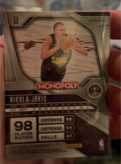 2024-25 Panini Prizm Monopoly #55 Nikola Jokic — front
