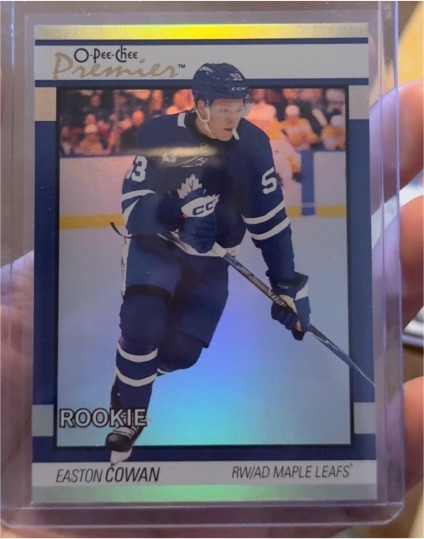 2025-26 O-Pee-Chee Premier #P-96 Easton Cowan — front