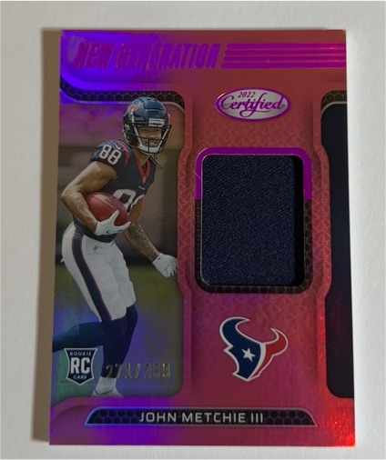 2022 Panini Certified New Generation #NGJ-JM John Metchie III — front