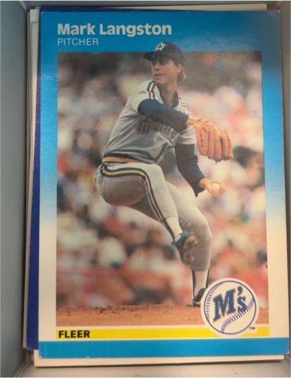 1987 Fleer #589 Mark Langston — front