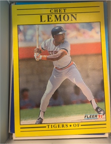 1991 Fleer #341 Chet Lemon — front