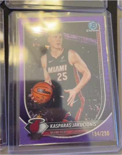 2025-26 Bowman Chrome #BCV-20 Kasparas Jakucionis — front