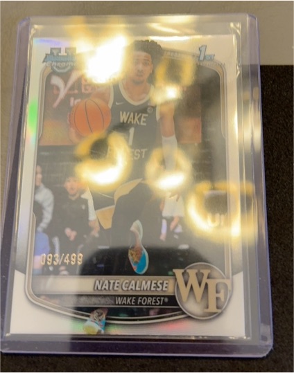 2025 Bowman Chrome #BCP-92 Nate Calmese — front