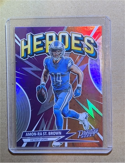 2023 Panini Prestige Heroes #H-15 Amon-Ra St. Brown — front
