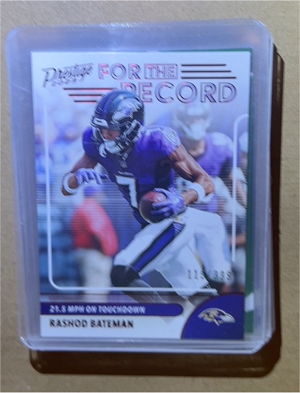 2023 Panini Prestige For the Record #16 Rashod Bateman Baltimore Ravens — front