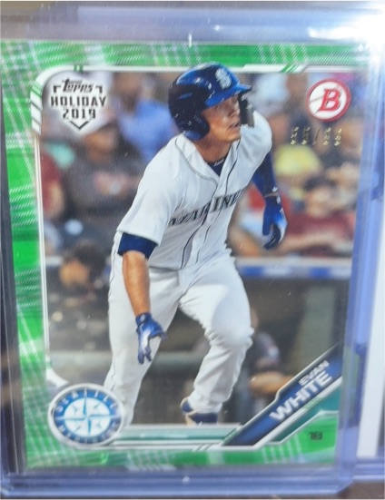 2019 Topps Holiday Bowman Green Prospects #TH-EW Evan White — front