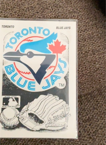 1987 Fleer #NNO Toronto Blue Jays Logo Sticker — front