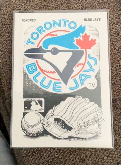 1987 Fleer #U-1 Toronto Blue Jays Logo — front