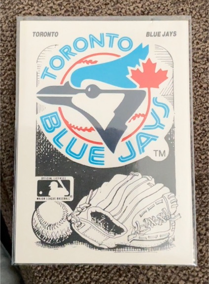 1987 Fleer Toronto Blue Jays Logo Sticker Card — front