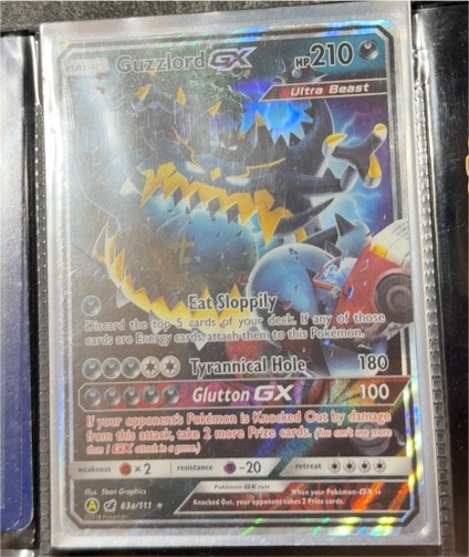 2017 Pokémon Sun & Moon Crimson Invasion #63A/111 Guzzlord GX — front