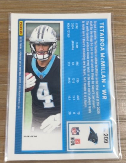 2025 Panini Donruss #209 Tetairoa McMillan — front