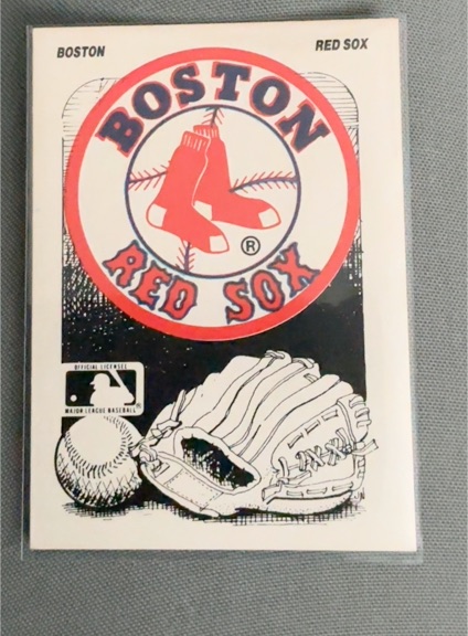 1987 Fleer Boston Red Sox Logo Sticker — front