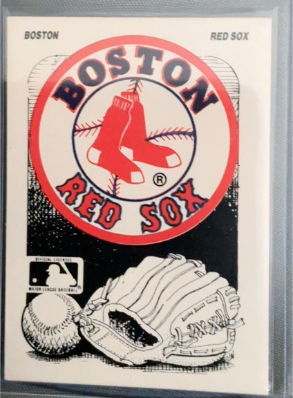 1987 Fleer #U1 Boston Red Sox Logo Sticker — front