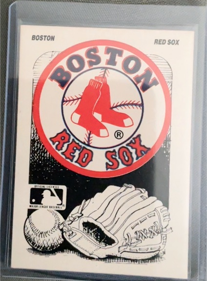 1987 Fleer #NNO Boston Red Sox Logo Sticker — front