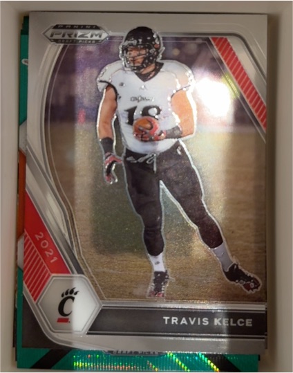 2021 Panini Prizm Draft Picks #46 Travis Kelce Green Prizm Cincinnati Bearcats — front