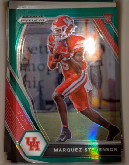 2021 Panini Prizm Draft Picks #122 Marquez Stevenson Green Prizm — front