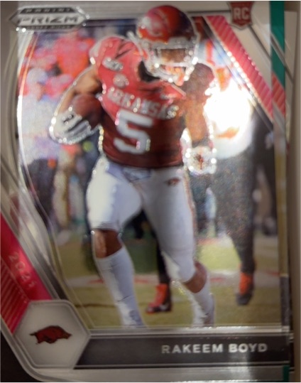 2021 Panini Prizm Draft Picks #152 Rakeem Boyd RC Arkansas Razorbacks — front
