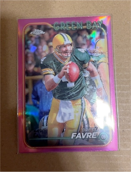 2024 Topps Chrome #71 Brett Favre Pink Refractor — front