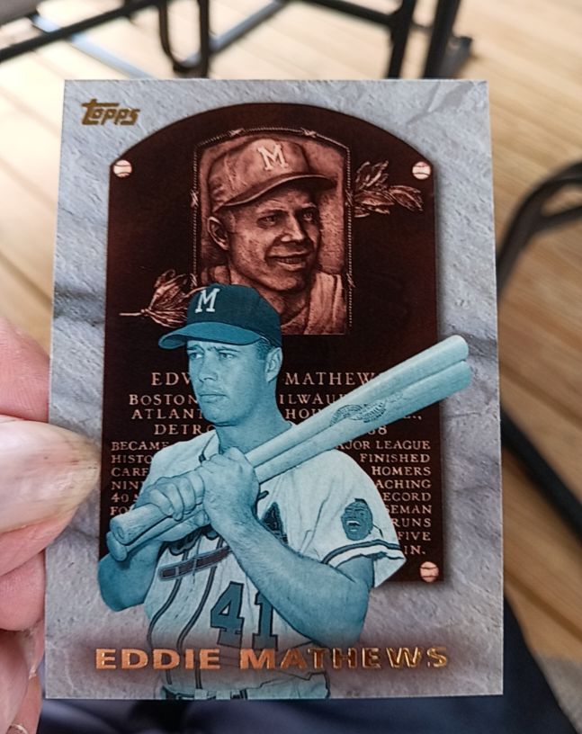 1999 Topps Hall of Fame Collection #HOF5 Eddie Mathews — front