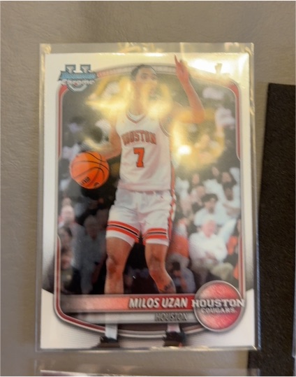 2025 Bowman Chrome #BCP-40 Milos Uzan — front