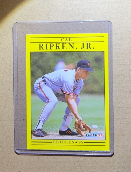 1991 Fleer #490 Cal Ripken, Jr. — front