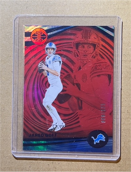 2023 Panini Illusions #35 Jared Goff Orange Trophy Collection — front