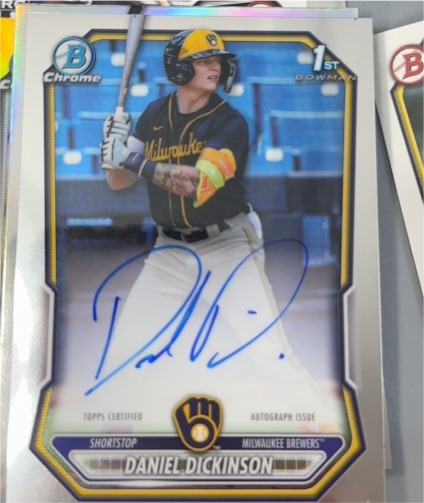 2026 Bowman Chrome #CPA-DD Daniel Dickinson — front